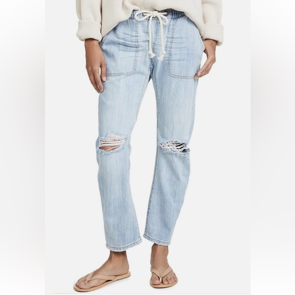 One Teaspoon Women's Shabbies Drawstring Boyfriend Jeans size small